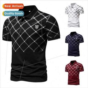 code printed striped shirt sleeved short lapel new 2023