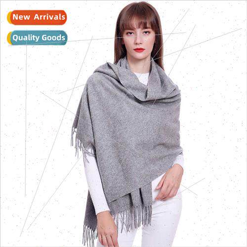 Pure wool scarf 2019 autumn winter new women solid color lam