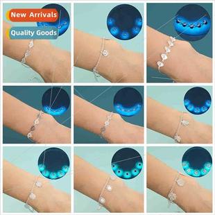 love wome pcs tassel flower bracelet dark the glow minous