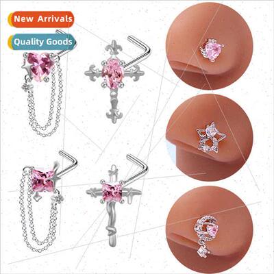 Europe cross butterfly heart zirconia niche piercing jewelry