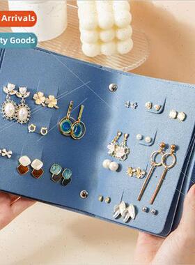Multi-functional jewelry organizer roll portable earring bag