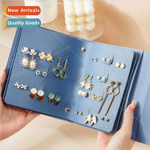 Multi-functional jewelry organizer roll portable earring bag