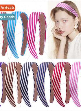 Hair accessories headband Korean simple striped hairpin fall