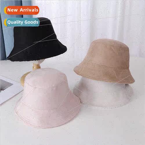Hat female autumn winter new Korean  fisherman hat wh suede