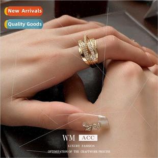 open finger Zirconia layer Fashion index ring multi end