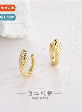 s925 silver Korea cute ltle snake earrings fashion animal sh