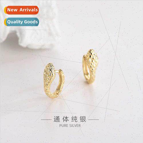 s925 silver Korea cute ltle snake earrings fashion animal sh