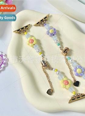 适用Apple polarized colorful small flower metal watch bapple