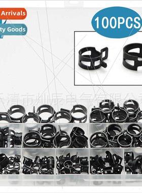 Corrosion Resistant Elastic Black Throat Hoop Clamp Set 100p