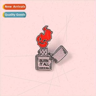 creative lighter lapel Uned alloy States face Europe Ghost