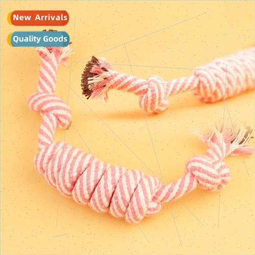 Cotton rope toys 适用dogs colorful candy knot dog toys teeth