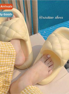 Fashion simple solid color diamond lattice thick bottom outs