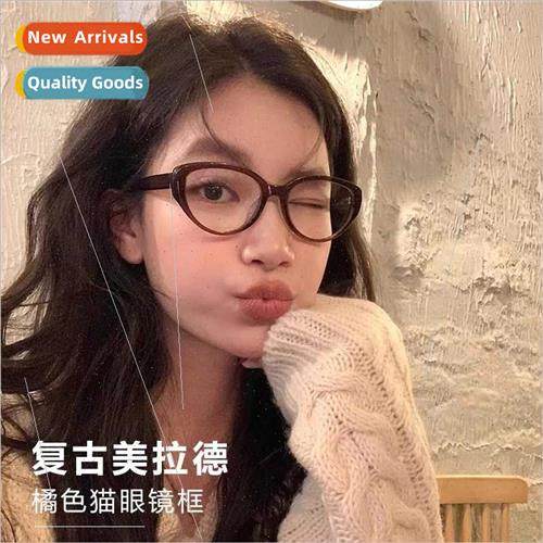 Premium sense Mirador orange cat-eye glasses frame female  v
