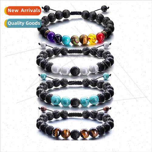 Europe Uned States adjustable lava stone seven chakra 4PCS s