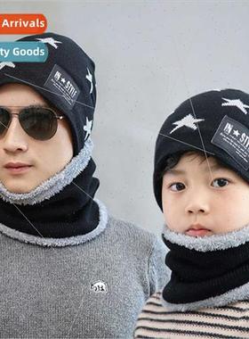 9503 new men set hats pentagram wool cap fall winter warm kn