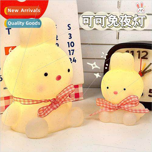 Ins wind creative rabb night light cartoon cute enamel lamp
