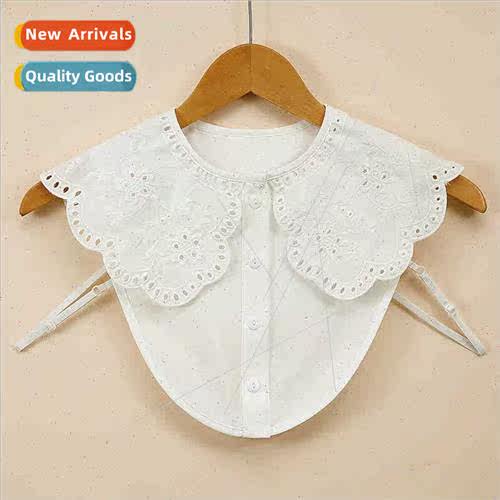 Embroidery fake collar fall winter  Korean cute flower-shape