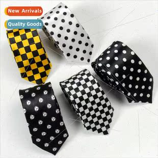 tie 5cm dots England plaid small men Korea narrow