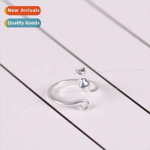 Ring female Korean students simple ins cat finger ring openi