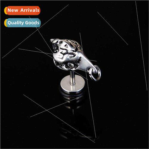 Korean  tanium steel retro eagle earrings stainless steel pe