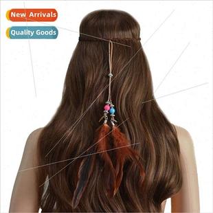 Bands Ladies Bohemian Ethnic Feather Hair