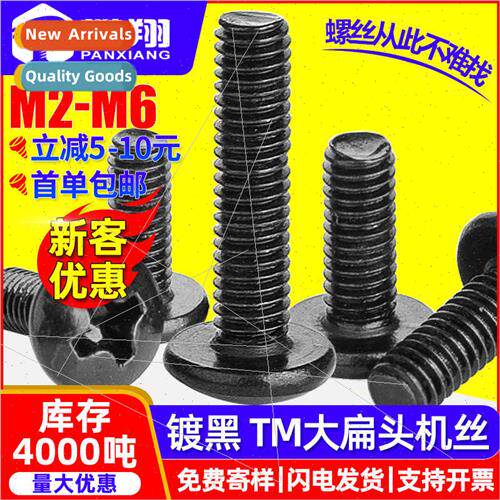 TM Iron black large flat head screws cross recessed umbrella