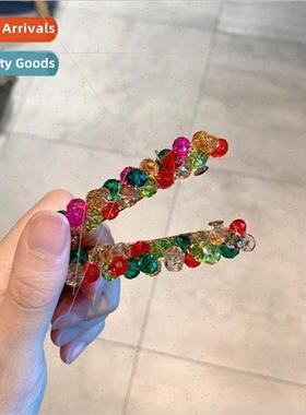 Crystal string fresh hairpin top clip girl Korea ins fringes