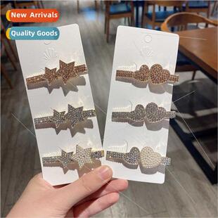 word clip female rhinestone hairpin one diamond Metal full