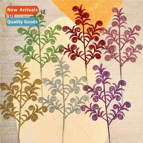 Christmas gold powder 5 ks snail leaves Festival decoration