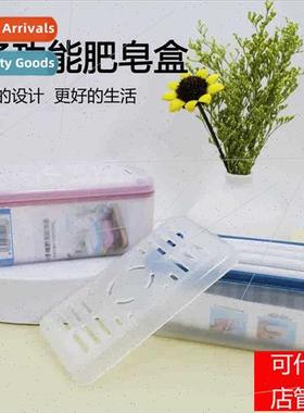 Multifunctional soap box latherer wh lid draining not waterl