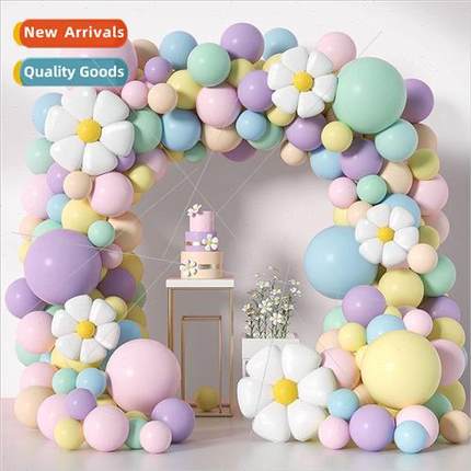 ttle Daisy Macaron Balloon Garland Arch Set Baby Daisy Theme