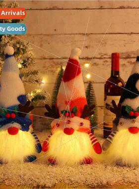 Christmas antler light-up doll 2023 new short legged faceles