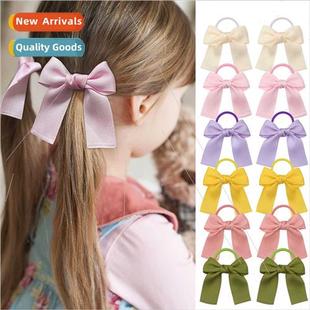 Children hair accessories bow hair rope hair clips soft girl