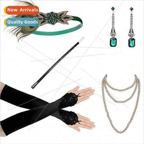 1920s Masquerade Headwear Black Feather HeadPCS Women Gatsby