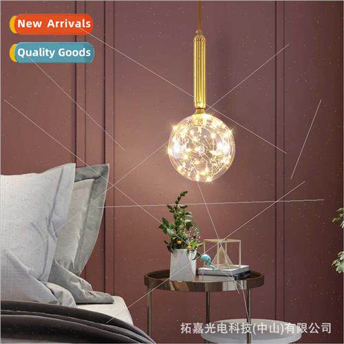 Scandinavian bedside chandelier modern simple ins long line