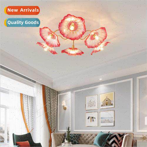 Bedroom lamp creative Scandinavian copper ceiling lamp simpl