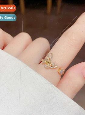Fashion High Feeling Zirconia Butterfly Ring che Cool Fashio