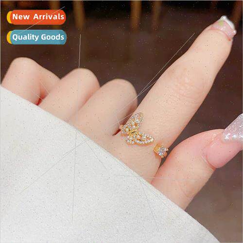 Fashion High Feeling Zirconia Butterfly Ring che Cool Fashio