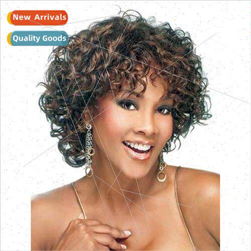 afro wig women short hair small curly bang head short curly
