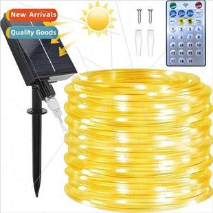 Solar Tube Outdoor Remote Waterpr LED Control String New ght