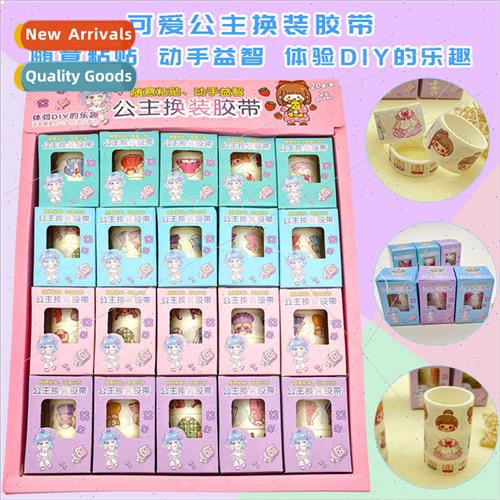 Princess dress up washi tape cute girl handbook tape cartoon