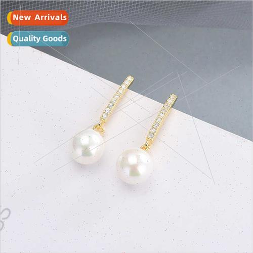 s925 silver earrings Korea fashion sweet synthetic colorful
