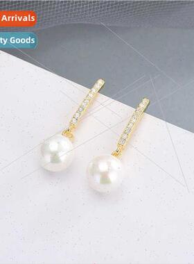 s925 silver earrings Korea fashion sweet synthetic colorful