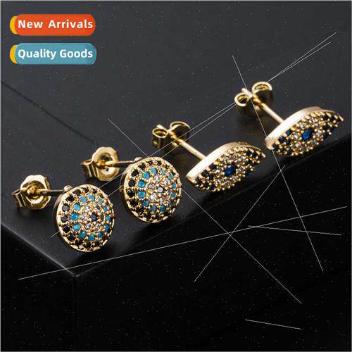 Europe Earrings Copper Plated Genuine Gold Micro Zirconia De