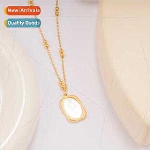 Europe necklace gold plat rose steel mirror magic ins tanium