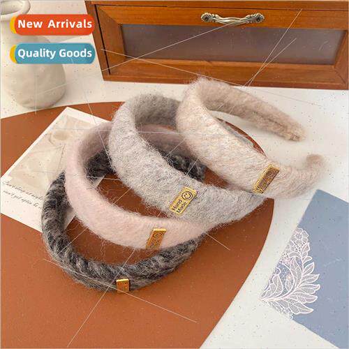 Korea lazy sense celebry headband senior sense retro plush f
