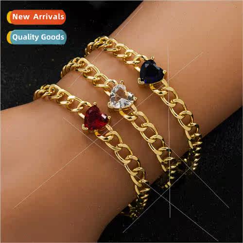 Europe fashion new copper plated 18K gold micro-set love zir