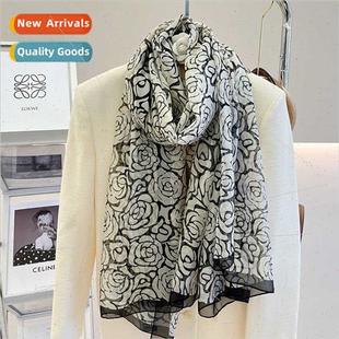 yarn new shawl female vacation towel cloud beach 2023 scarf