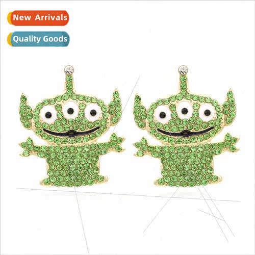 mple creative diamond earrings hollow retro fashion cartoon
