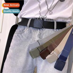 braided smooth buckle Anti summer belt wide ver allergy